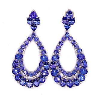 Tanzanite Diamond 18k Earrings