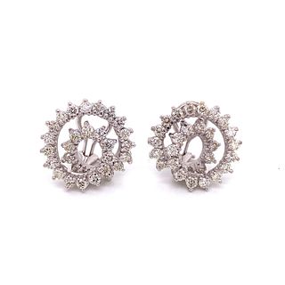 14k Diamond Snail Earrings