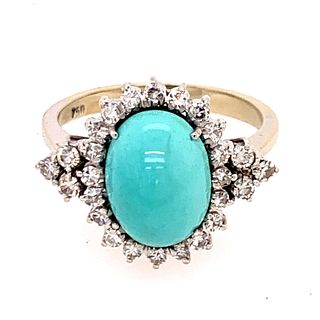 18K Turquoise Diamond RingÂ 