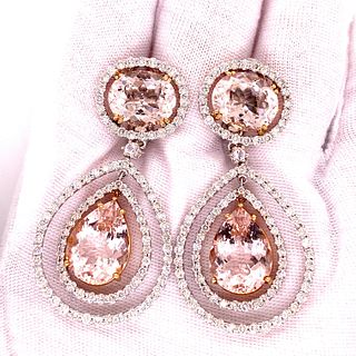 18K Morganat Diamond EarringsÂ 