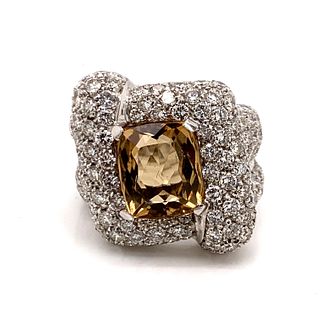 PALMIERO Diamond Topaz Ring