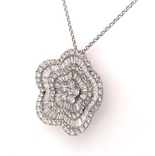 18k Flower Diamond PendantÂ 