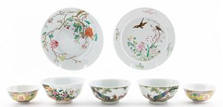 7PC CHINESE PORCELAIN TABLEWARE GROUPING