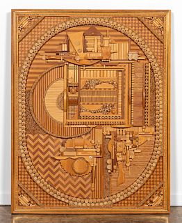 LARGE WOODEN ASSEMBLAGE, STYLE OF LOUISE NEVELSON