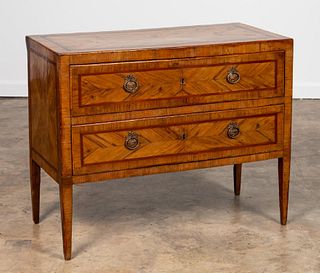 NEOCLASSICAL STYLE TWO DRAWER INLAID CHEST