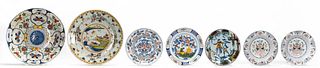 SEVEN, DELFT TABLEWARE, PLATTERS AND PLATES