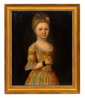 CONTINENTAL PORTRAIT OF A YOUNG WOMAN, FRAMED