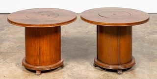 PAIR OF ART DECO STYLE POP UP COCKTAIL TABLES