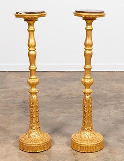 PAIR GILTWOOD NEOCLASSICAL STYLE TORCHIERES