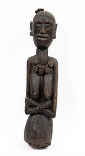 CARVED WOOD AFRICAN PARTIAL FERTILITY FIGURE