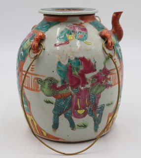 Chinese Famille Rose Porcelain  T Pot