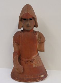 Terracotta Figure Of An Asian Warrior