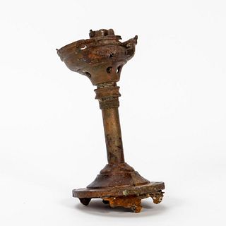 RMS CARPATHIA, SALVAGED METAL TABLE LAMP