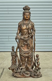 Chinese Bronze Figure of Guanyin
