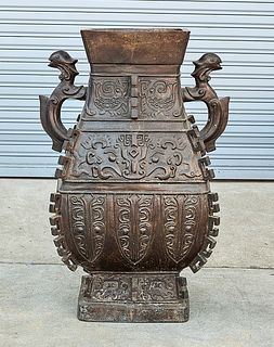 Large Chinese Archaistic Bronze Vessel