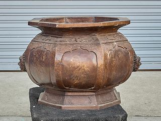 Chinese Bronze Octagonal Jardniere