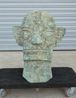 Chinese Han-Style Bronze Head