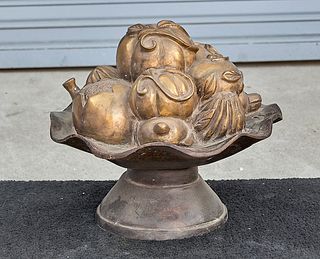 Chinese Bronze Fruit Display