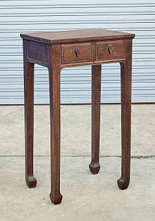 Tall Chinese Hard Wood Occasional Table