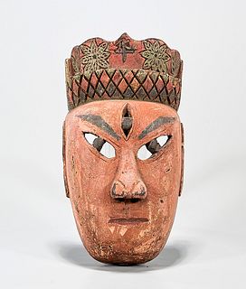 Chinese Painted Wood Mask