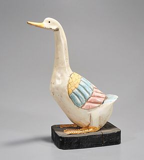 Chinese Glazed Ceramic Duck