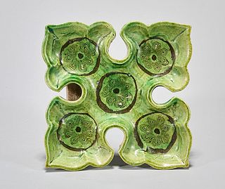 Chinese Green Glazed Ceramic Dish