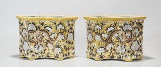 Two Chinese Enameled Porcelain Planters