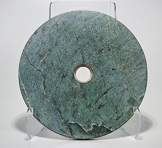 Large Chinese Hardstone Bi Disc