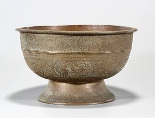 Southeast Asian Bronze Footed Bowl