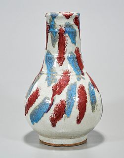 Chinese Splash Crackle Glazed Porcelain Vase