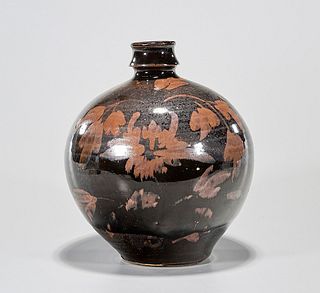 Chinese Brown Glazed Ceramic Jar