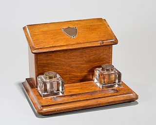 Vintage Double Inkwell and Letterbox