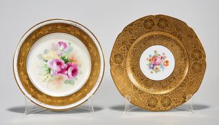 Two European Painted Porcelain Plates