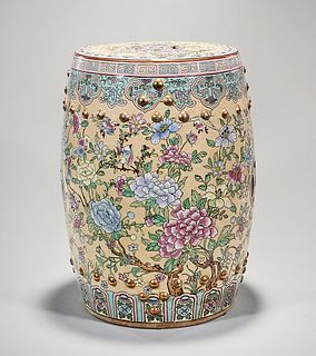 Chinese Famille Rose Porcelain Garden Seat