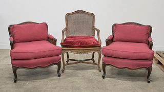 Group of Three Louis XV Style Chairs