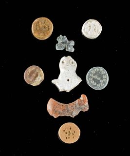 Jemdet Nasr Namazga Shell, Stone Amulets (8 pcs)