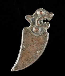 Scythian Bronze Horse Fitting, Wolf-Headed Knife