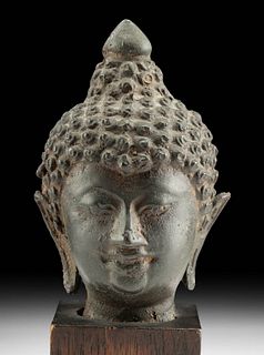 19th C. Thai Brass Buddha Head
