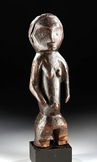 Early 20th C. African Ngbaka Wooden Female Figure
