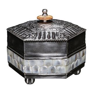 A Silver-plated Cupronickel Box