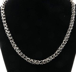 Vintage sterling silver 18-inch chain designer necklace
