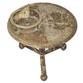 Antique Astrolabe Brass Table