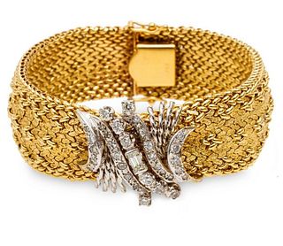 GIA 14k Gold and Diamond Bracelet