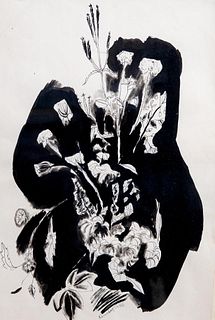 Yasuo Kuniyoshi Ink and Brush Drawing, Good Provenance