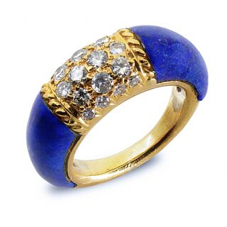 GIA Van Cleef & Arpels, 18kt, Diamond and Lapis Lazuli 'Philippine' Ring