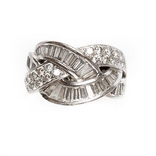 GIA Diamond and 18k white gold ring