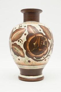 Charles Catteau, art deco ceramic vase for Boch FrÃ¨res Keramis