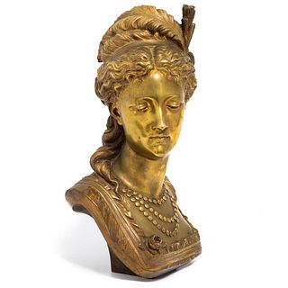 Bronze 19th Century Signed E. Aizelin "Jeune Fille"