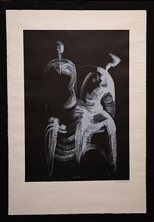Joachim Berthold 20th Century Unframed pencil Signed lithograph