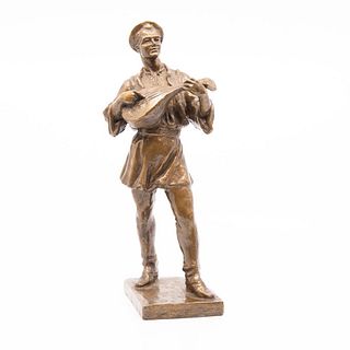 Bronze Figure of a Troubadour